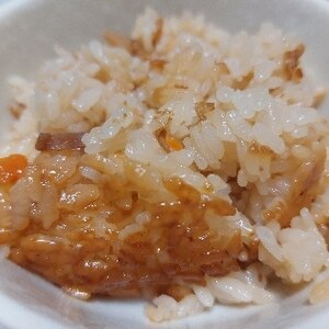 れんこんと人参と油揚げの炊き込みご飯